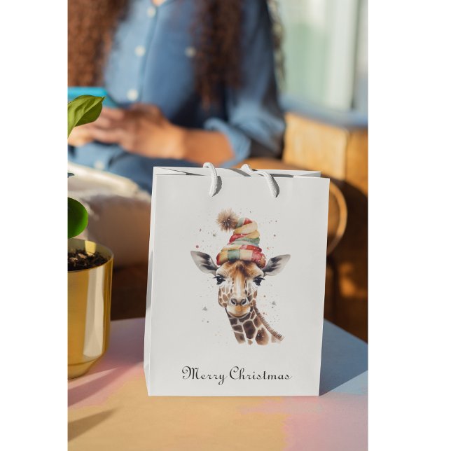 Sac Cadeau Moyen Cosy Safari Noël, personnalisé (Créateur téléchargé)