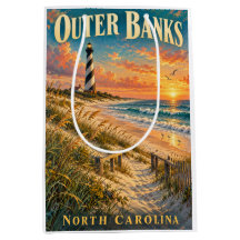 Coucher de soleil sur le phare des Outer Banks Car
