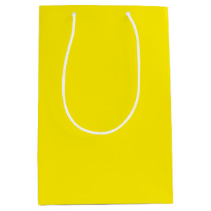Sac Cadeau Moyen Couleur jaune ensoleillé uni
