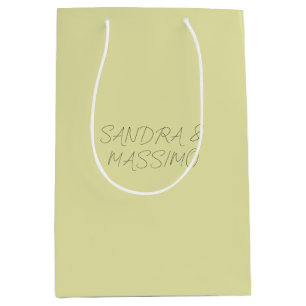 Sac Cadeau Moyen Couleur pastel personnalisée nom minimaliste perso
