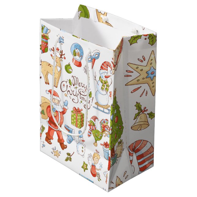 Sac Cadeau Moyen Couleurs Cadeaux 2 (Devant Angle)