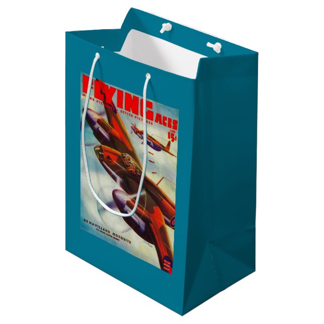 Sac Cadeau Moyen Couverture de magazine d'as de vol 5 (Devant Angle)