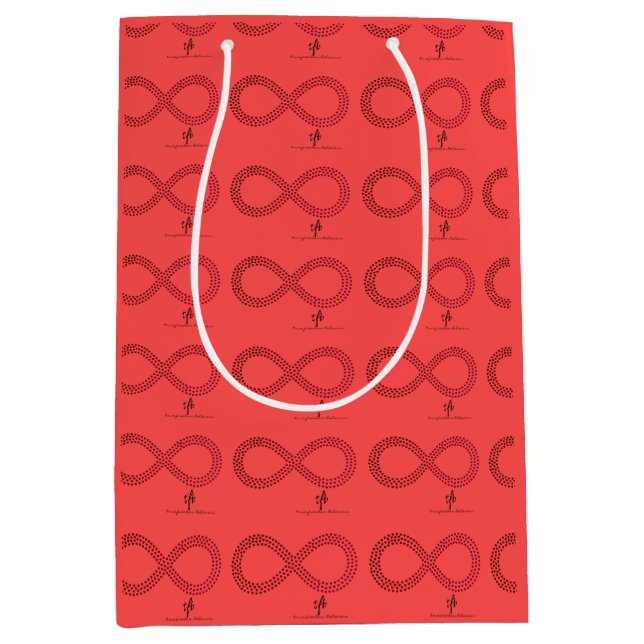 Sac Cadeau Moyen Cranberry Gradient Infinity Hearts (Devant)