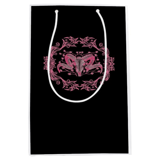 Sac Cadeau Moyen Crâne Whimsigoth esthétique (Devant)