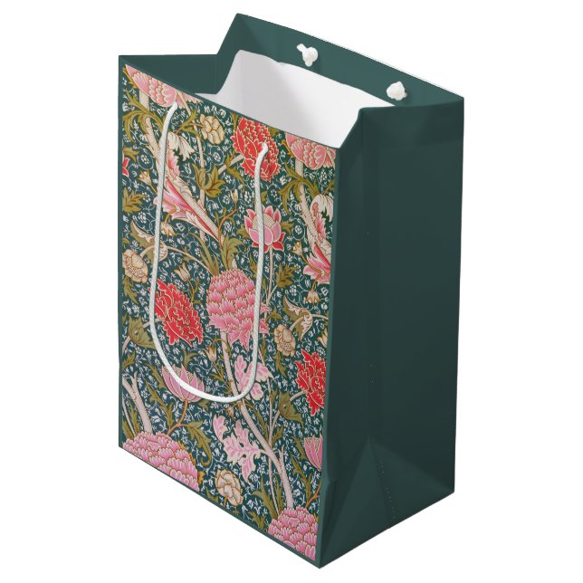 Sac Cadeau Moyen Cray - Art nouveau floral print by William Morris (Devant Angle)