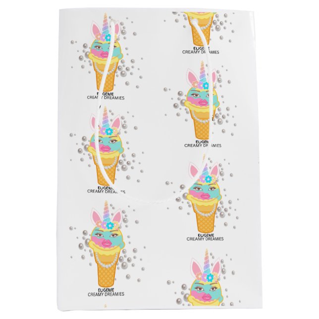 Sac Cadeau Moyen Creamy Dreamies Birthday Wrapping Paper (Devant)