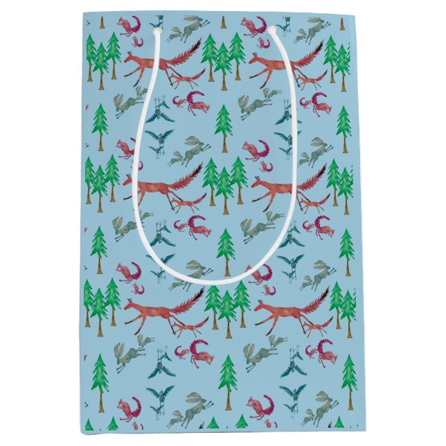 Sac Cadeau Moyen Créatures forestières (Devant)