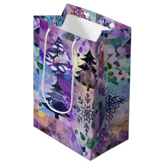 Sac Cadeau Moyen Créez vos propres flocons de Noël en patchwork