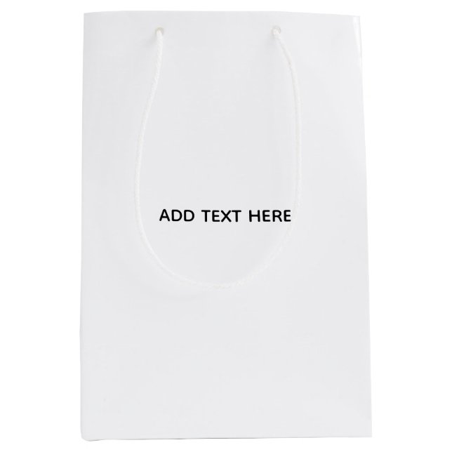 Sac Cadeau Moyen Créez votre propre blanc  (Devant)