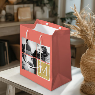 Sac Cadeau Moyen Créez Votre Propre Collage de Photos de Mariage Mo