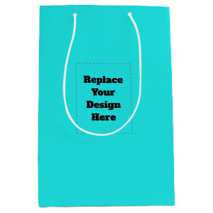 Sac Cadeau Moyen Créez votre propre cyan