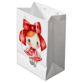 Sac Cadeau Moyen Créez Votre Propre Poupée Jouet Rouge