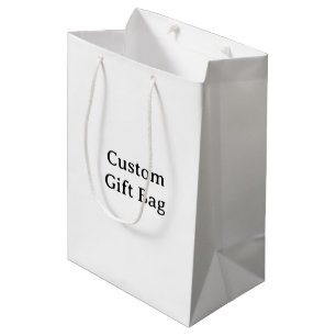 Sac Cadeau Moyen Créez Votre Propre Simple Personnalisé 7”x4.5”x10”