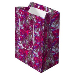 Sac Cadeau Moyen Crimson Rosella et Fleurs sauvages