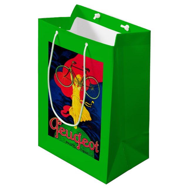 Sac Cadeau Moyen Cru PosterEurope de bicyclette de Peugeot (Devant Angle)