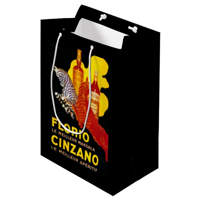 Sac Cadeau Moyen Cru PosterEurope de Florio Cinzano (Devant Angle)