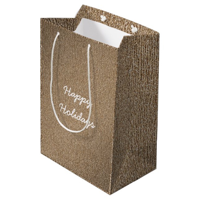 Sac Cadeau Moyen Cuivre d'or (Dos Angle)