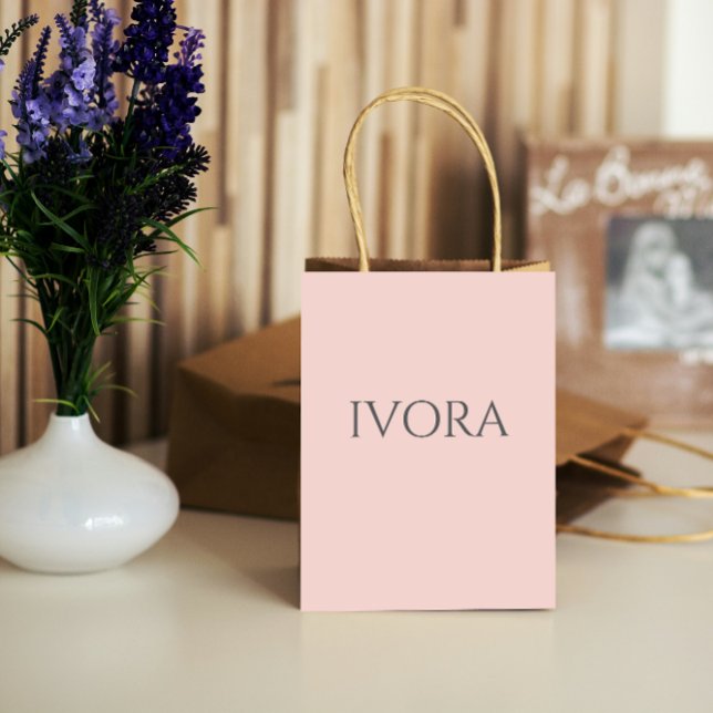 Sac Cadeau Moyen custom Pink Allure Chic Blush Feminine Style (Créateur téléchargé)