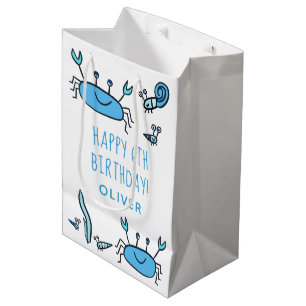 Sac Cadeau Moyen Cute Blue Crab Sea Animals Gary Joyeux Anniversair