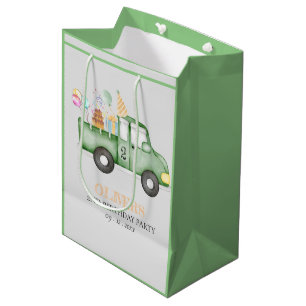 Sac Cadeau Moyen Cute Dusky Green N'importe quel âge fête d'anniver