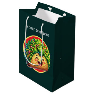 Sac Cadeau Moyen Cute fête taco personnalisable