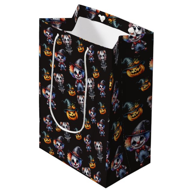 Sac Cadeau Moyen Cute Halloween (Devant Angle)