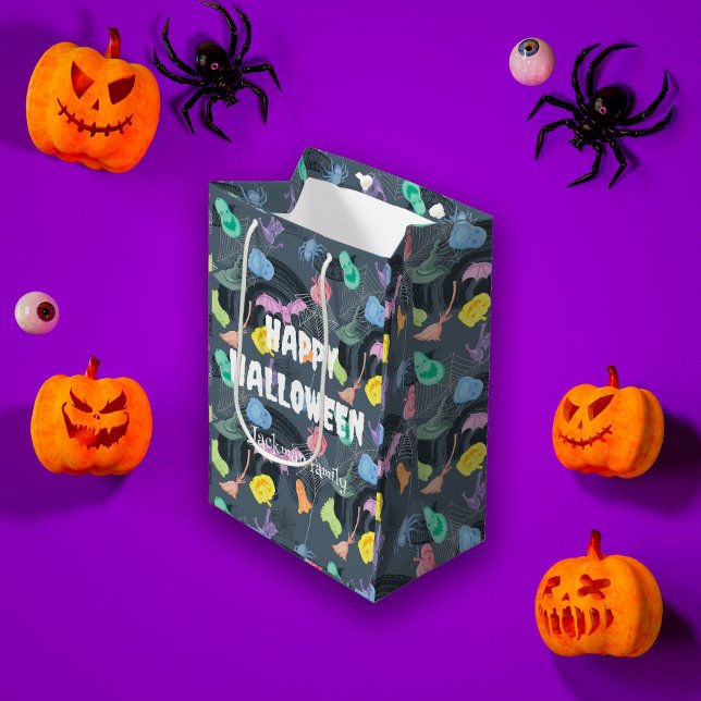 Sac Cadeau Moyen Cute Halloween personnalisable (Cute Halloween customizable Medium Gift Bag
)