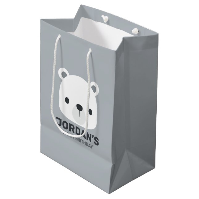 Sac Cadeau Moyen Cute Little Polar Bear (Devant Angle)