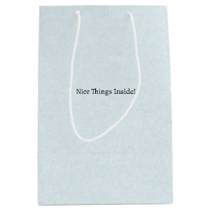 Sac Cadeau Moyen Cute Nice Things Inside Quote Blue Bag