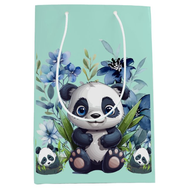 Sac Cadeau Moyen Cute Panda Baby (Devant)