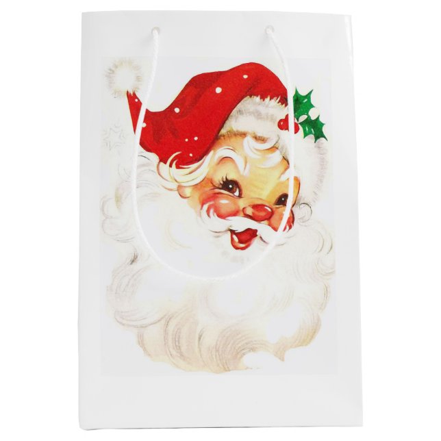 Sac Cadeau Moyen Cute Père Noël (Devant)