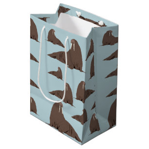 Sac Cadeau Moyen Cute Walrus Motif