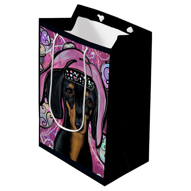 SAC CADEAU MOYEN DACHSHUND         (Devant Angle)