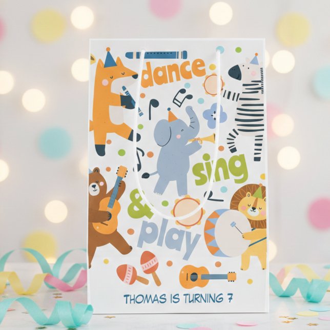 Sac Cadeau Moyen Dance sing and play kids birthday (Créateur téléchargé)
