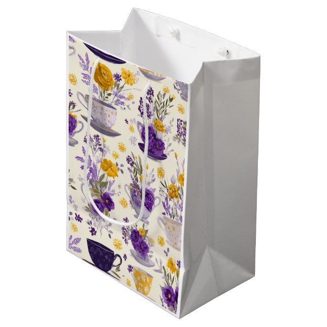 Sac Cadeau Moyen Dancing flower  (Devant Angle)