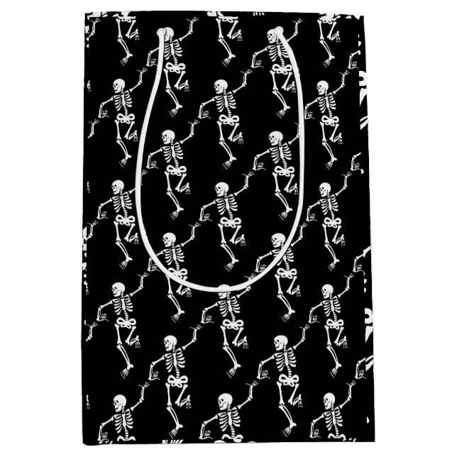 Sac Cadeau Moyen Dancing Skeleton (Devant)