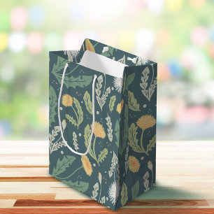 Sac Cadeau Moyen Dandelion Floral Weed Motif