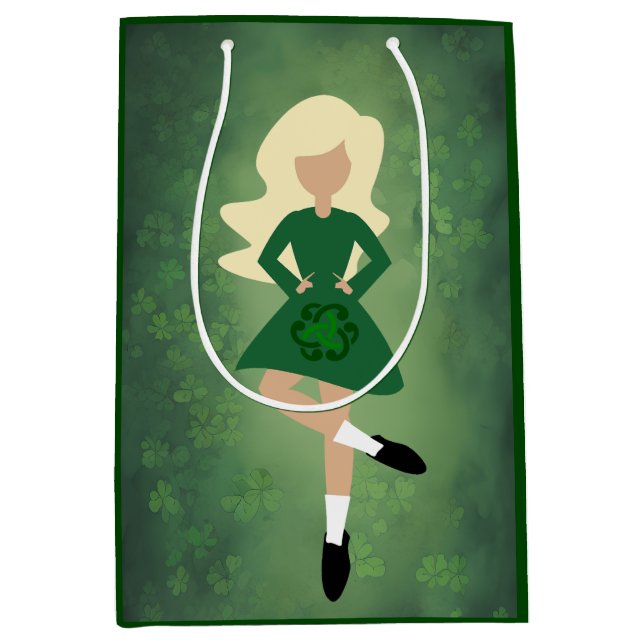 Sac Cadeau Moyen Danseur irlandais avec cheveux blonds | Danse des  (Devant)