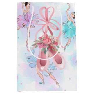 Sac Cadeau Moyen Danseuses de ballet pastel