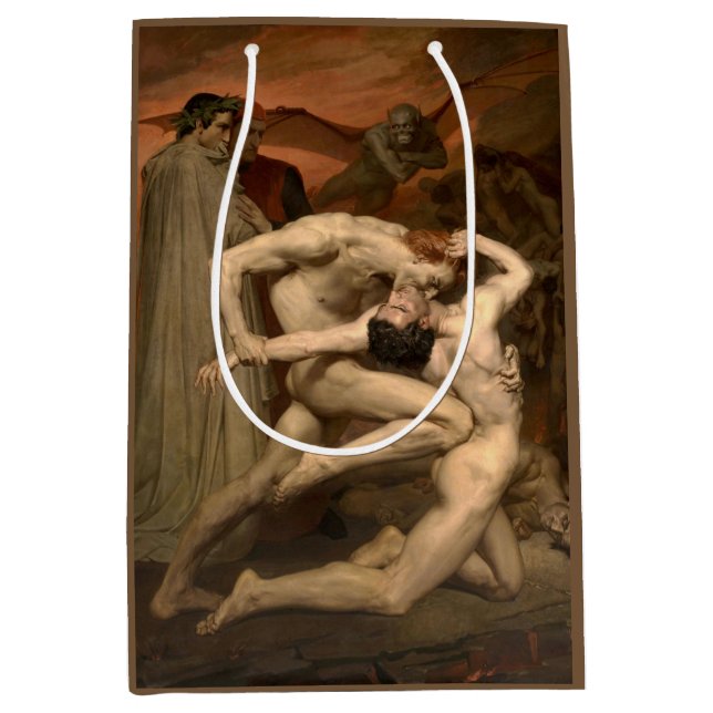 Sac Cadeau Moyen Dante et Virgile en enfer (par Bouguereau) (Devant)