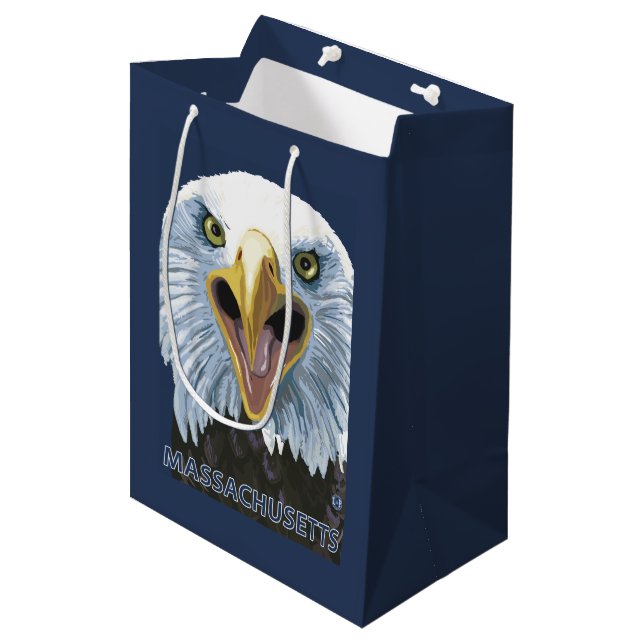 Sac Cadeau Moyen De MassachusettsEagle fin (Devant Angle)
