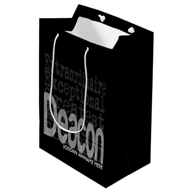 Sac Cadeau Moyen Deacon Extraordinaire CUSTOM (Devant Angle)