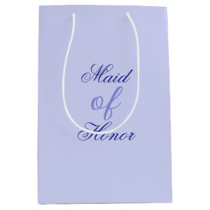 Sac Cadeau Moyen Demoiselle d'honneur bleu élégant