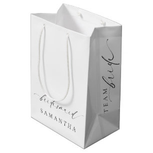 Sac Cadeau Moyen Demoiselle d'honneur de mariage minimaliste Ellesm