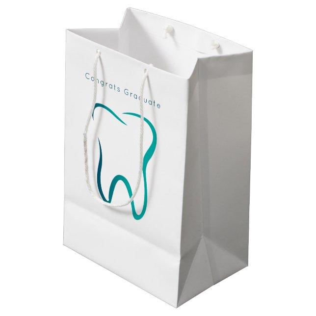 Sac Cadeau Moyen Dentistesse dentaire Médicale Image Graduation (Dos Angle)
