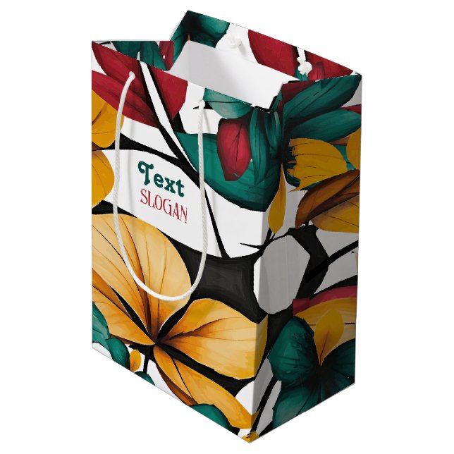 Sac Cadeau Moyen Des fleurs lumineuses (Dos Angle)