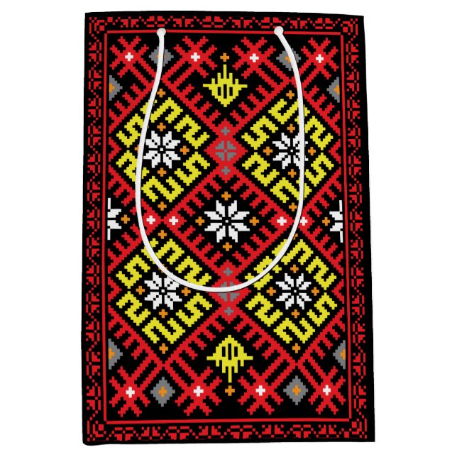 Sac Cadeau Moyen Design ethnographique letton (Devant)