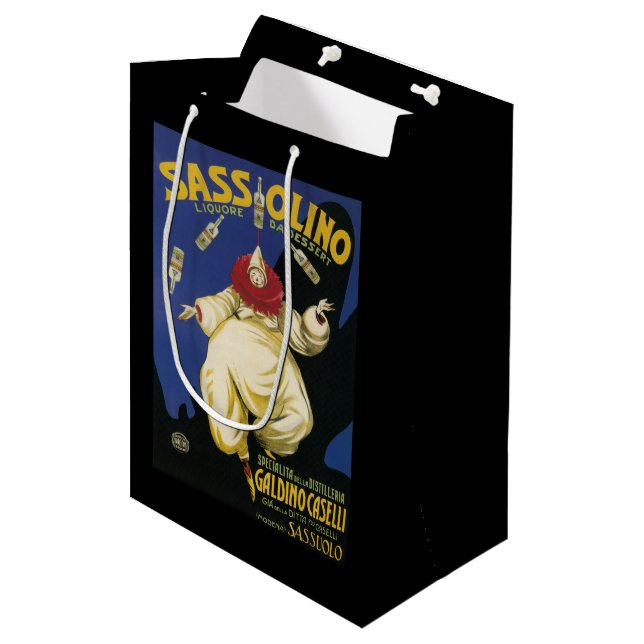 Sac Cadeau Moyen Dessert de Sassolino Liquore DA promotionnel (Devant Angle)