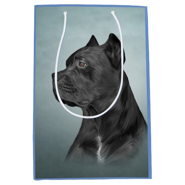 Sac Cadeau Moyen Dessin de Cane Corso - Mastiff italien (Devant)
