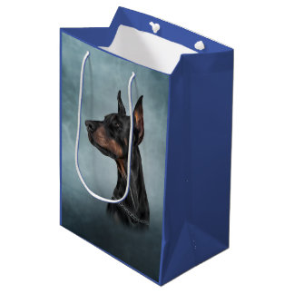 Sac Cadeau Moyen Dessin Doberman